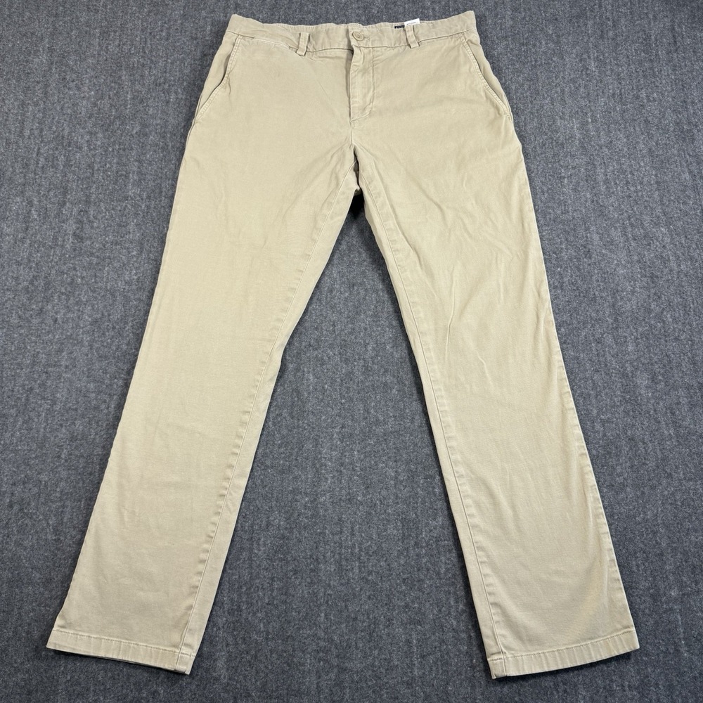 Vineyard Vines Men's 32x30 Khaki Stretch Chino Pants Cotton Flat Front